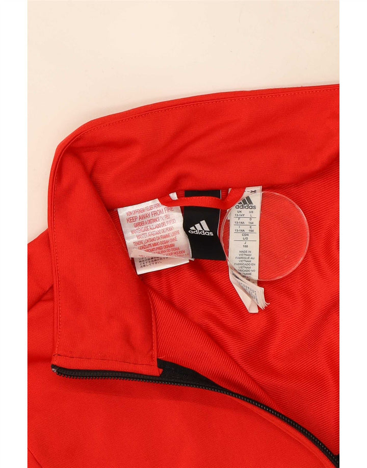 Adidas Træningsdragt Topjakke til drenge 13-14 år Rød Colourblock Polyester