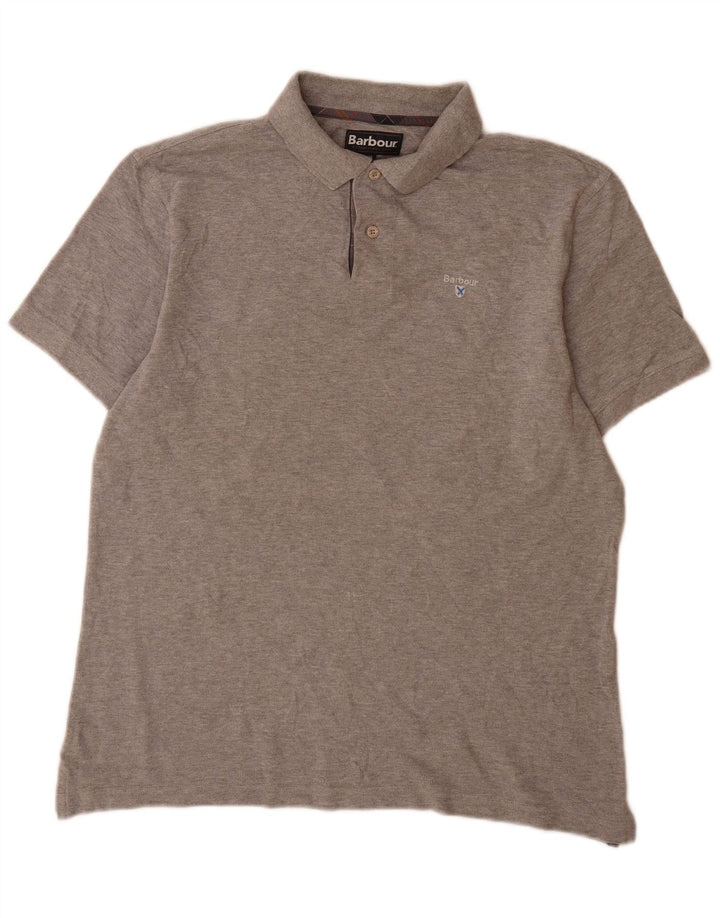 Barbour herre poloshirt XL grå bomuld