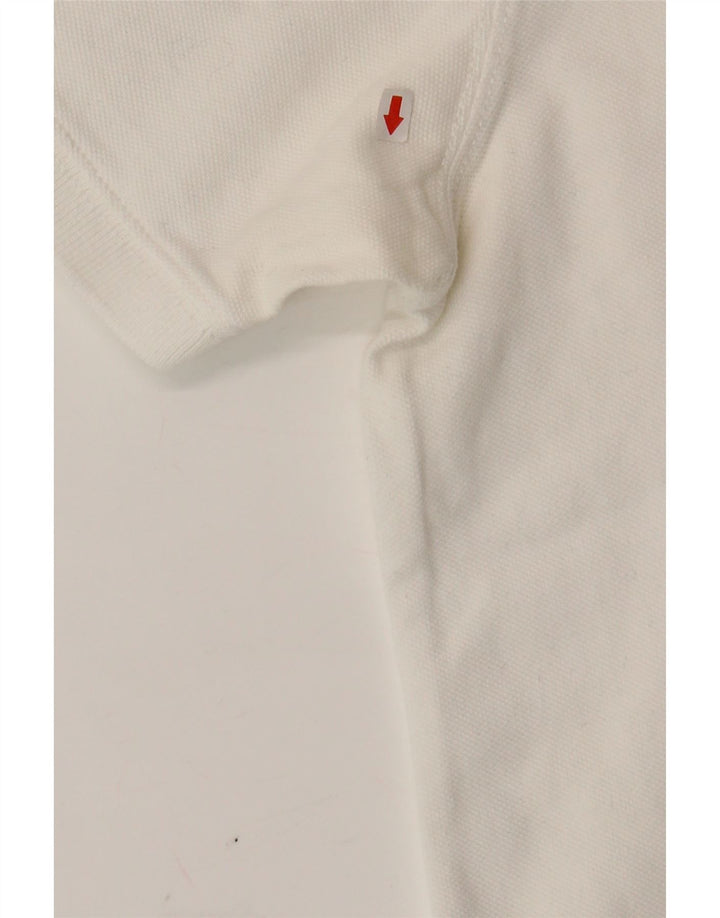 TOMMY HILFIGER Mens Polo Shirt Medium White Cotton Vintage Tommy Hilfiger and Second-Hand Tommy Hilfiger from Messina Hembry 