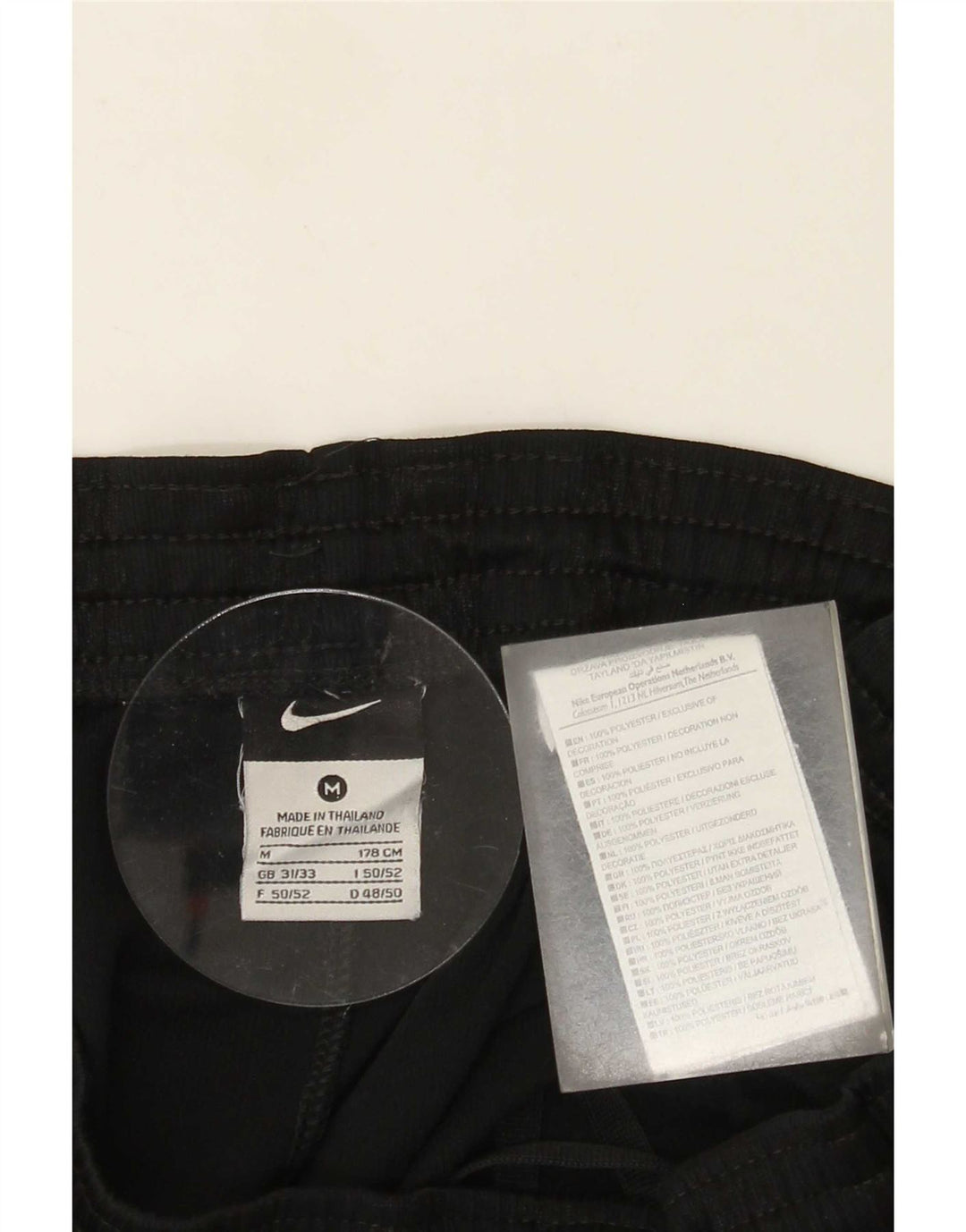 Nike Sportshorts til mænd mellem sort stribet polyester