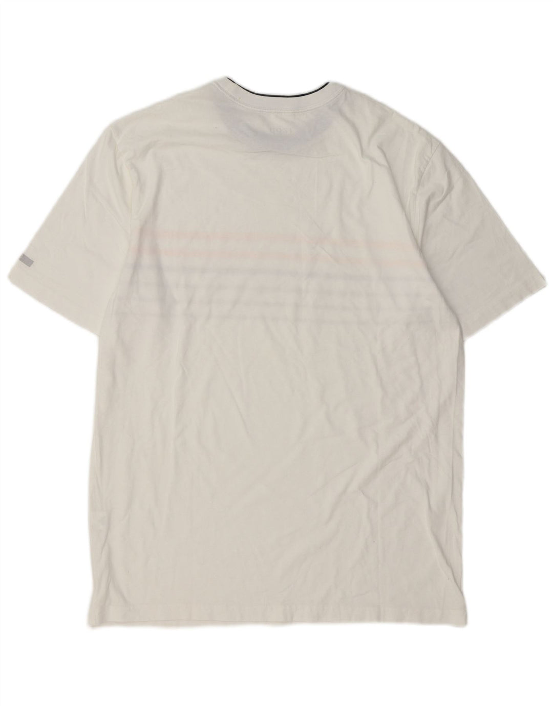 Izod Herre T-Shirt Top Stor hvid stribet bomuld