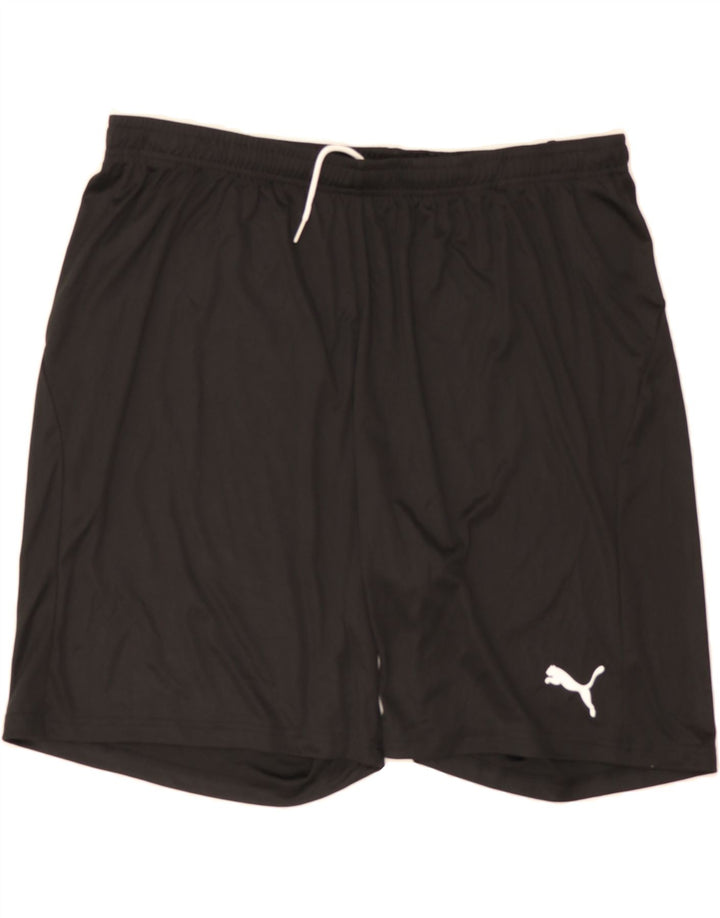 PUMA Mens Sport Shorts 2XL Black Polyester Vintage Puma and Second-Hand Puma from Messina Hembry 