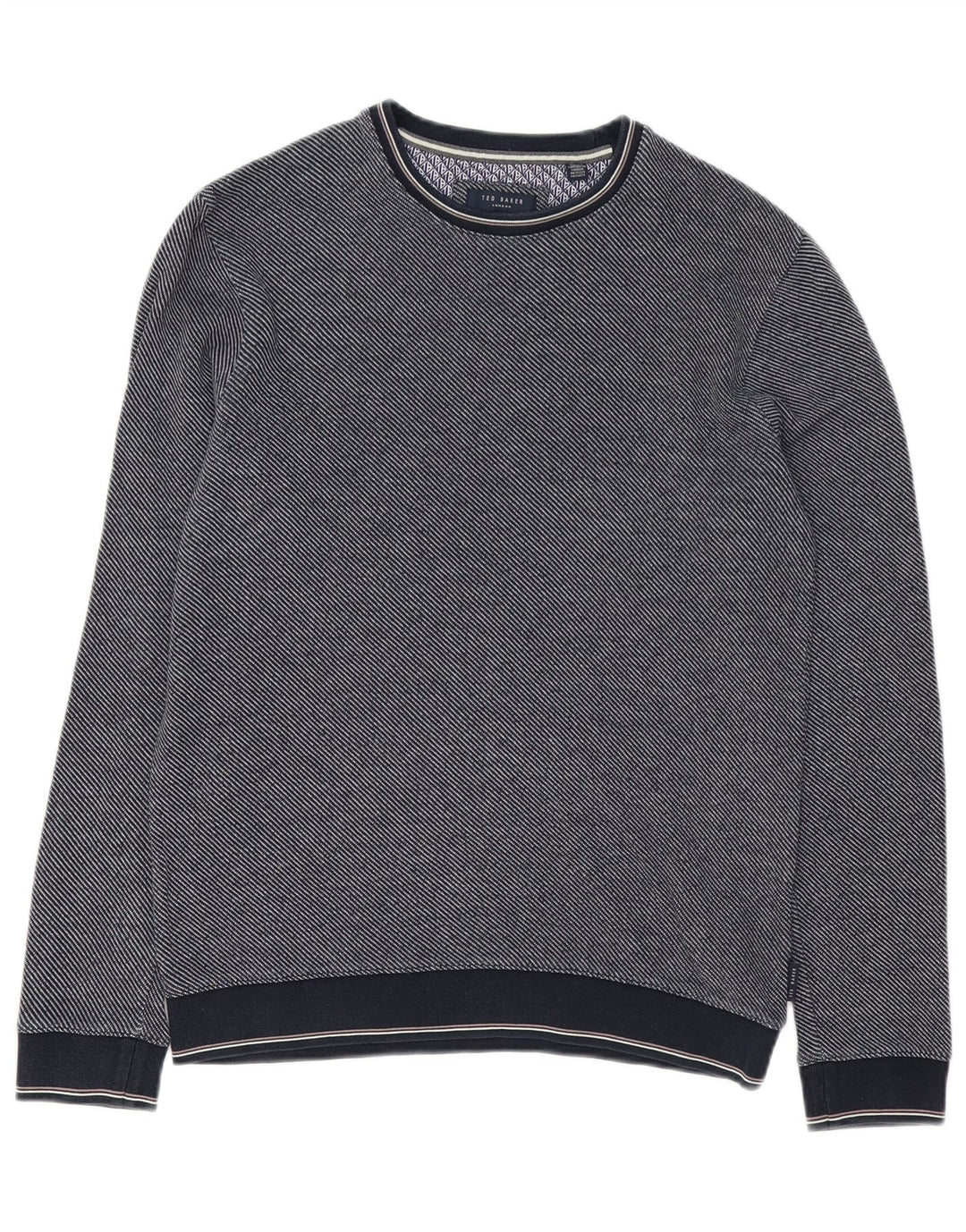 Ted Baker Herre sweatshirt trøje størrelse 2 Lille marineblå bomuld