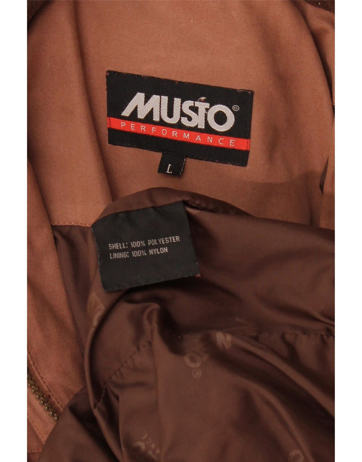 Musto Herre Windbreaker Jacket UK 40 Large Brown Polyester