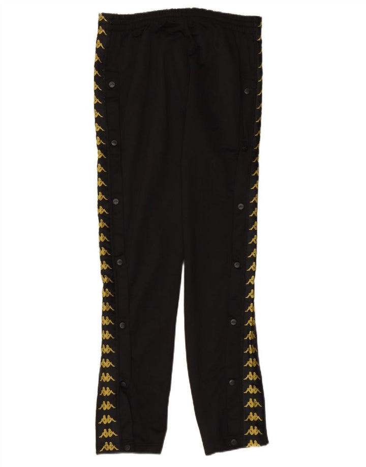 KAPPA Mens Graphic Tracksuit Trousers Medium  Black