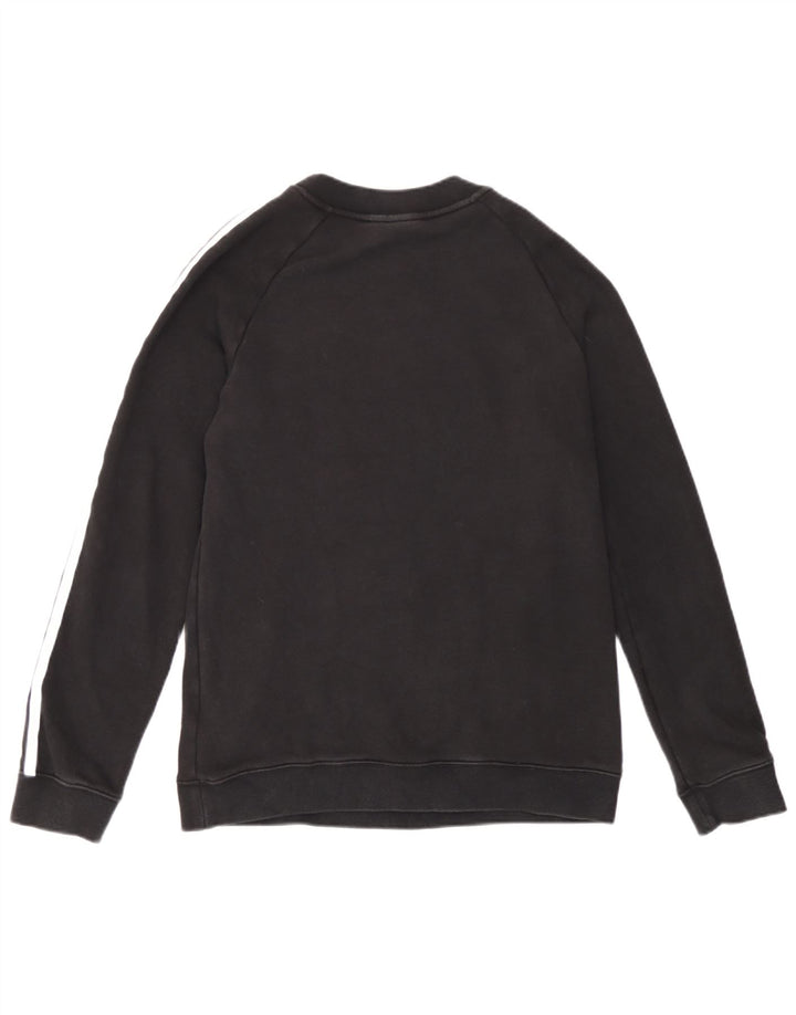 Adidas Dame Sweatshirt Jumper UK 14 Medium Sort Bomuld