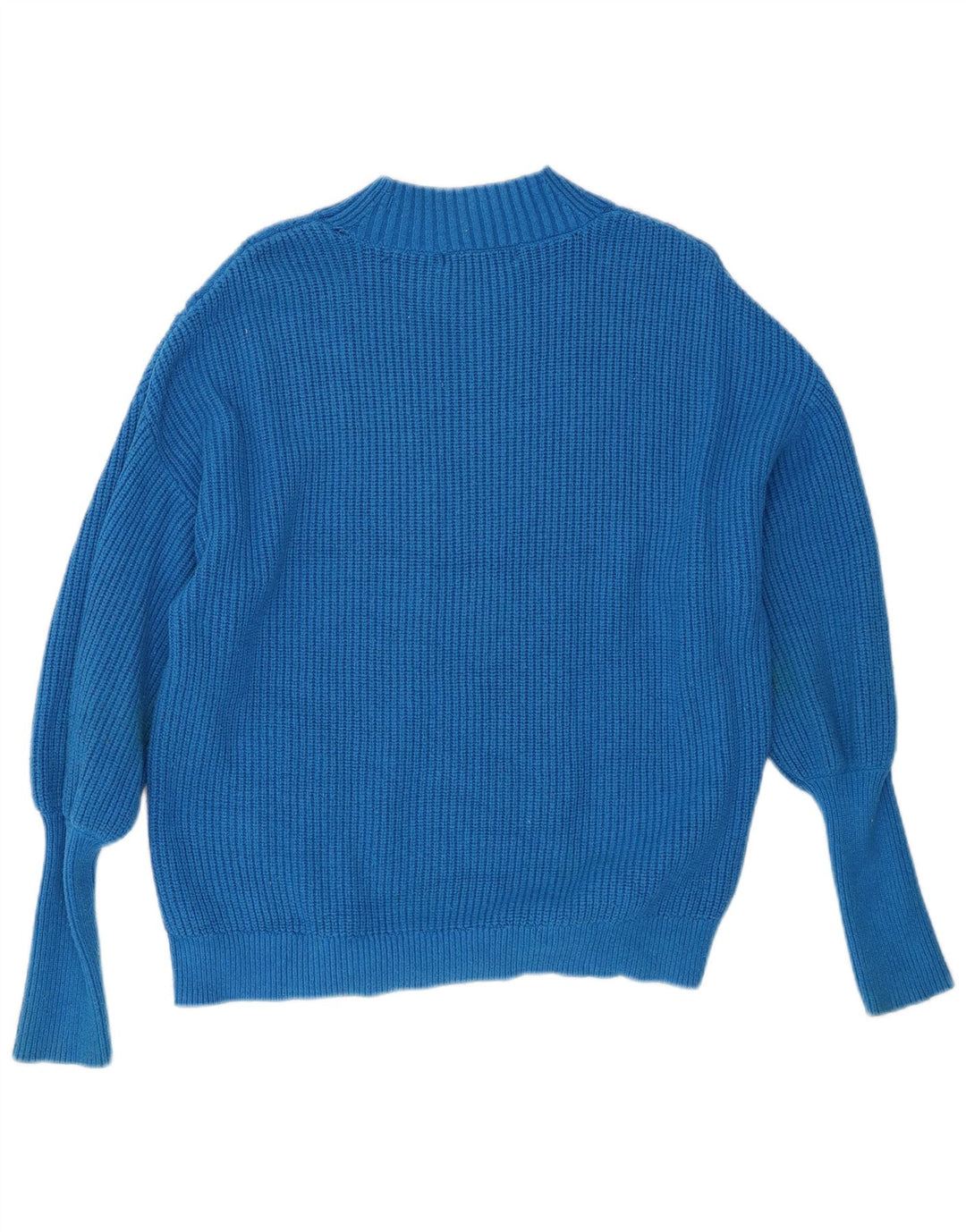 Marks & Spencer Dame Turtle Neck Jumper Sweater UK 16 Large Blue Viscose