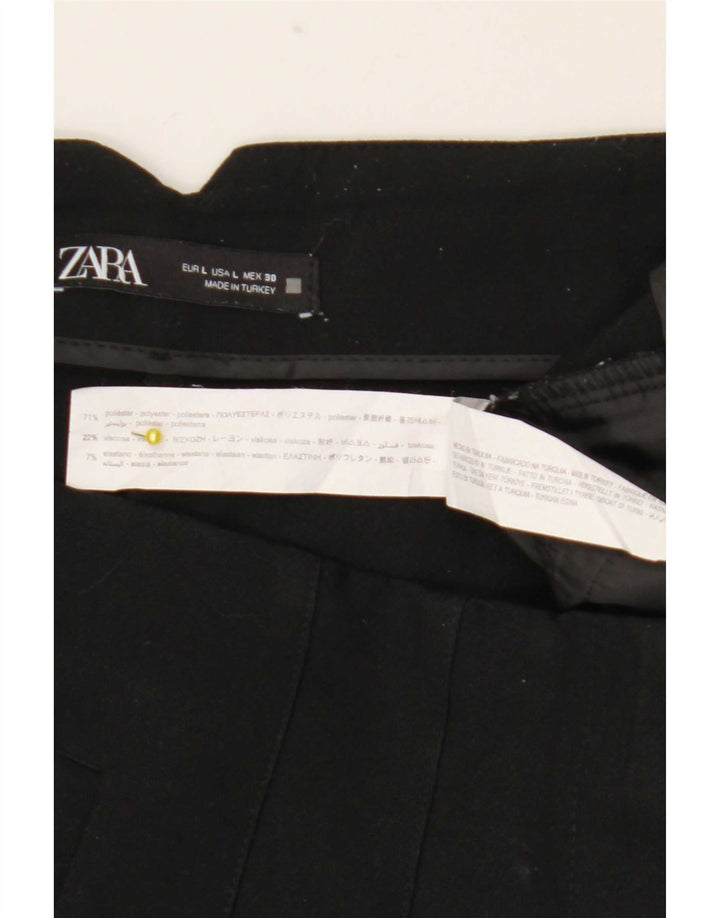 Zara koniske jakkesæt til kvinder store bukser W30 L27 sort polyester