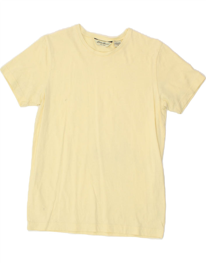 EDDIE BAUER Womens T-Shirt Top UK 12 Medium Yellow Cotton Vintage Eddie Bauer and Second-Hand Eddie Bauer from Messina Hembry 