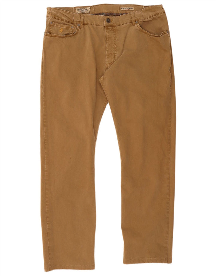 Marlboro Classics Herre Regular Straight Casual Bukser W40 L31 Brun