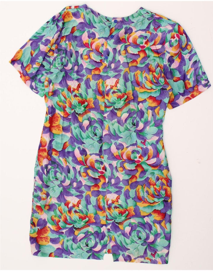 VINTAGE Womens Sheath Dress UK 16 Large Multicoloured Floral Vintage Vintage and Second-Hand Vintage from Messina Hembry 
