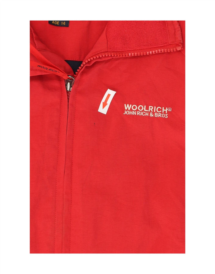 Woolrich Boys Bomber Jacket 13-14 År Rød Polyester