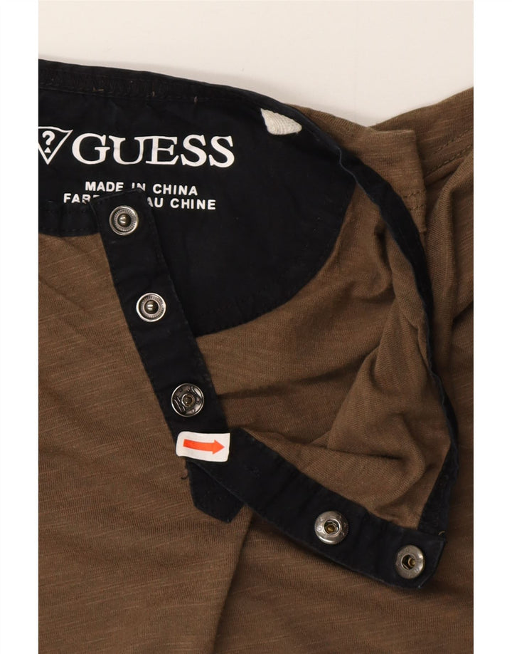 Guess Herre T-Shirt Top Medium Khaki Bomuld