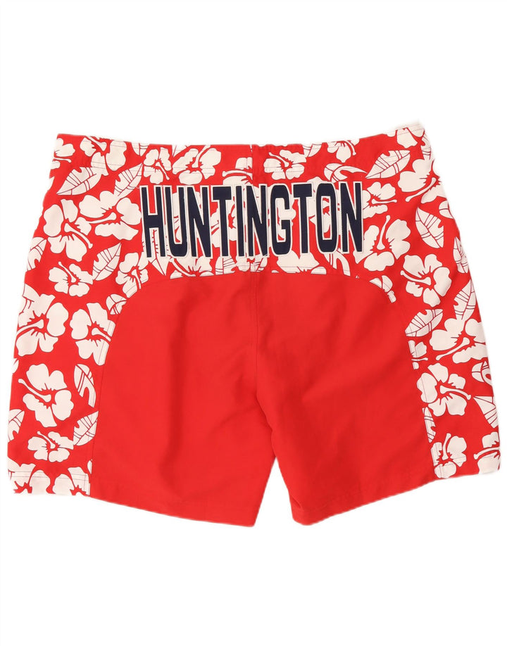 Kappa herre grafiske badeshorts 2XL rød blomstret polyester