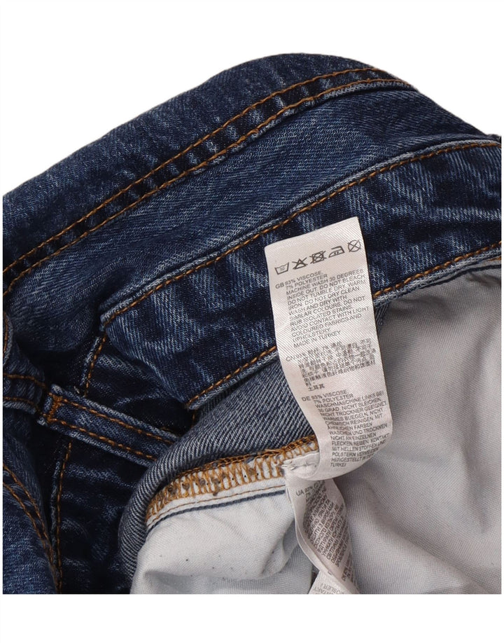 Reiss Herre Distressed Wide Leg Jeans W30 L33 Blue Viscose
