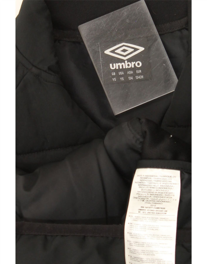 UMBRO Piger Ireland Polstret Jakke 8-9 År Lille Sort Polyester