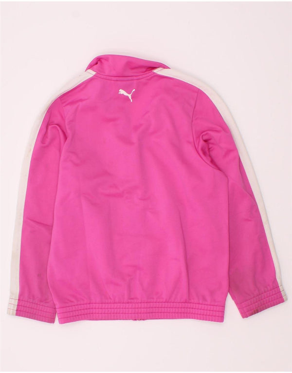 Puma piger grafisk træningsdragt topjakke 3-4 år Pink Colourblock