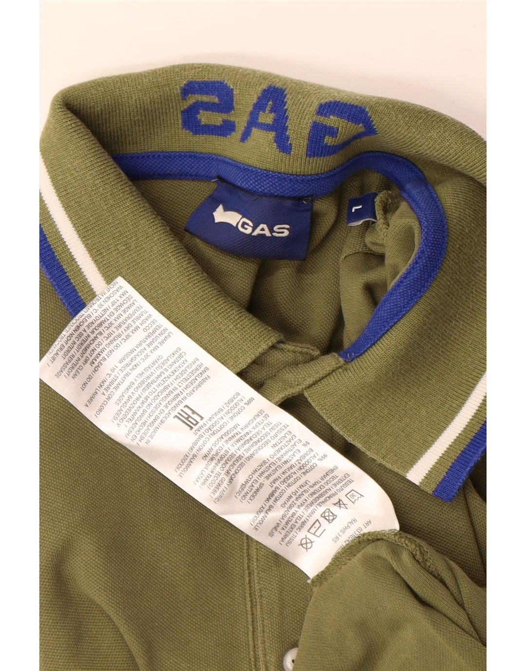Gas Poloshirt til mænd Stor Khaki Bomuld