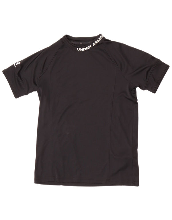 Under Armour Girls Heat Gear Grafisk T-Shirt Top 13-14 år XL Sort
