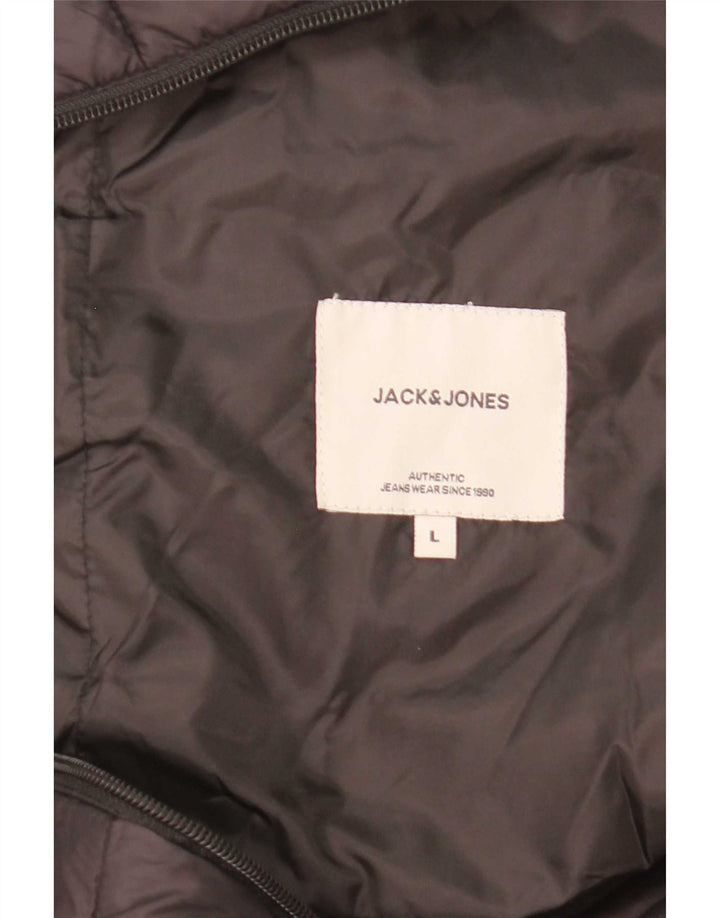 Jack & Jones Polstret Gilet til mænd UK 40 Stor sort nylon
