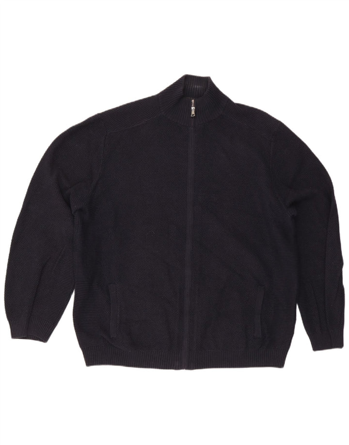 Marks & Spencer herre cardigan sweater 2XL marineblå bomuld