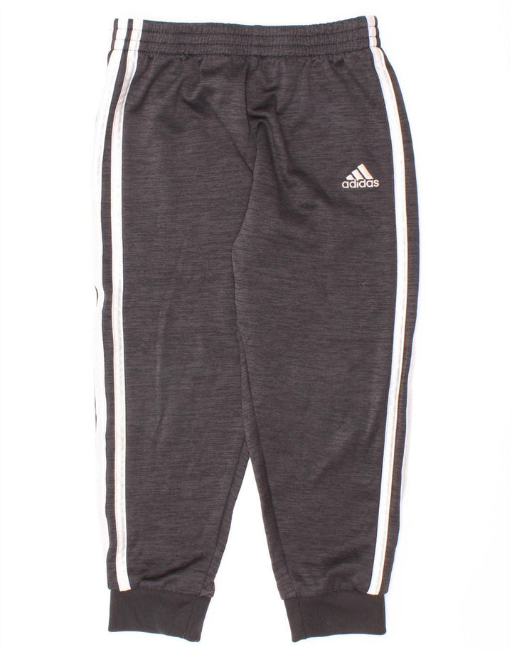 Adidas Drenge Træningsdragt Bukser Joggers 5-6 år Grå Flecked Polyester
