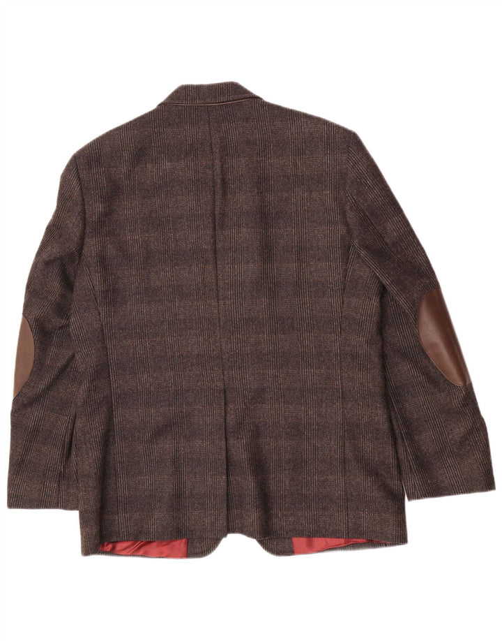 Pierre Cardin Herre 2-knaps blazerjakke UK 40 Stor brun ternet