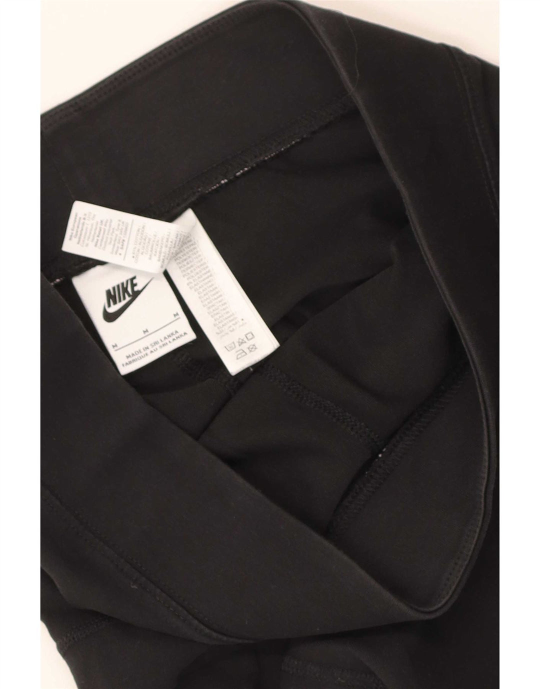Nike Dame Grafiske Leggings UK 12 Medium Sort Colourblock Bomuld