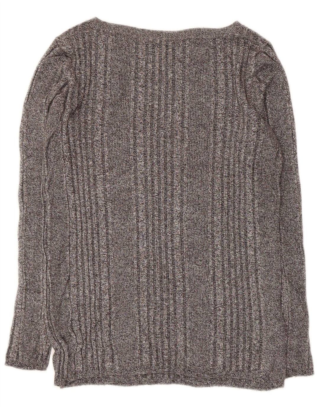 Marks & Spencer Dame Boat Neck Jumper Sweater UK 12 Medium Grey Flecked