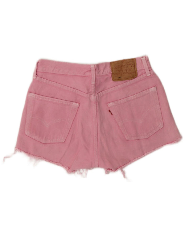 Levi's Womens 501 højtaljede denimshorts W29 Medium Pink Bomuld