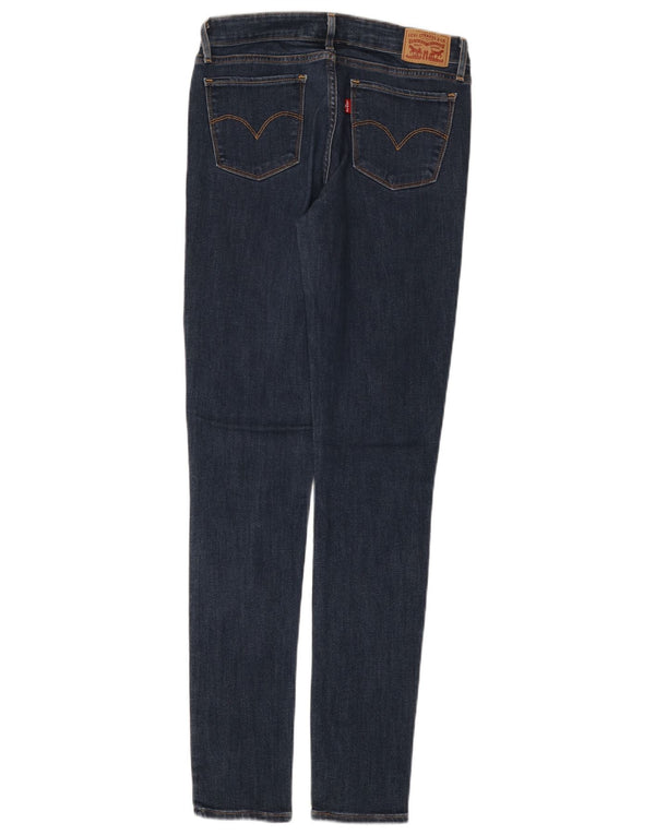 Levi's Dame 711 Skinny Jeans W27 L32 Marineblå Bomuld