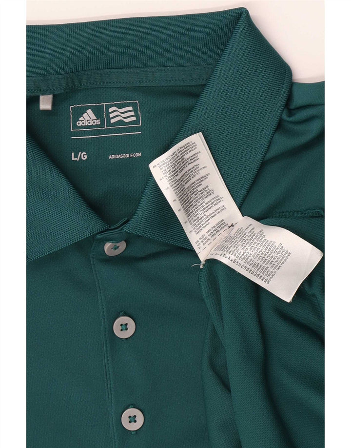 Adidas Polo Shirt til mænd Stor grøn polyester