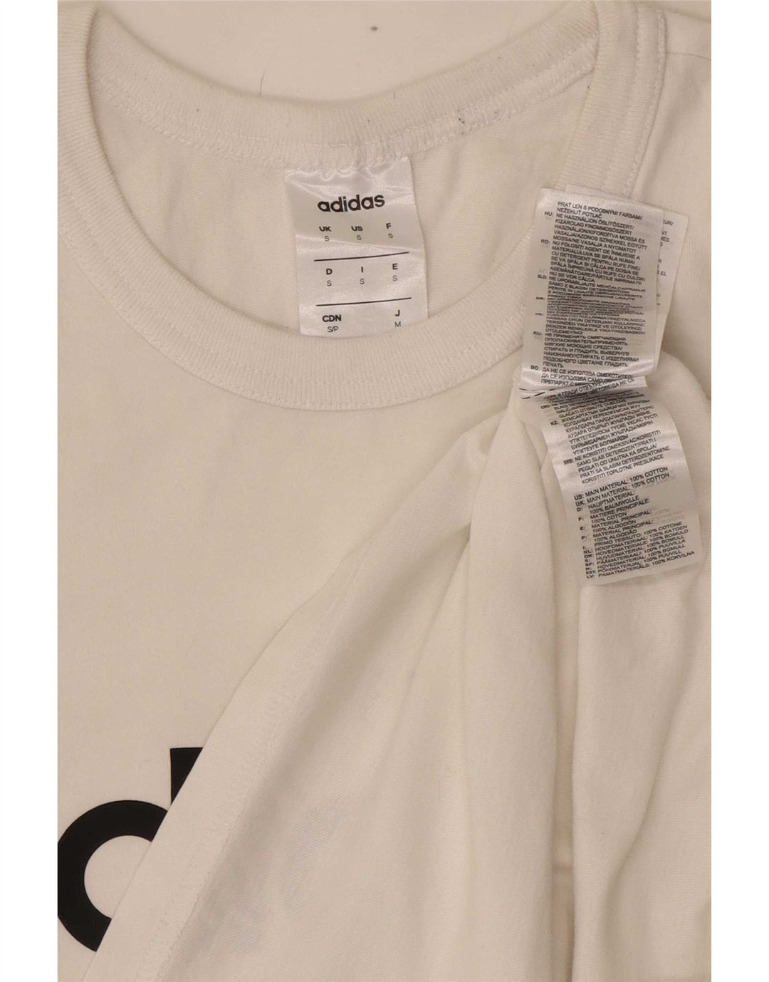 Adidas Grafisk T-shirt top til mænd, lille hvid bomuld