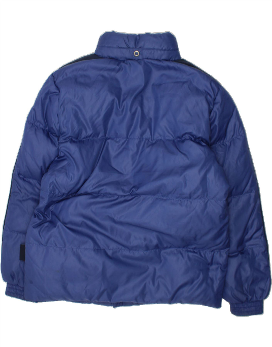 CHAMPION Boys Padded Jacket 9-10 Years Medium Blue Colourblock Polyester Vintage Champion and Second-Hand Champion from Messina Hembry 