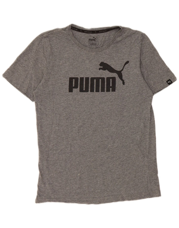 Puma Herre Grafisk T-Shirt Top XS Grå Bomuld