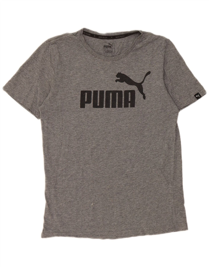 Puma Herre Grafisk T-Shirt Top XS Grå Bomuld