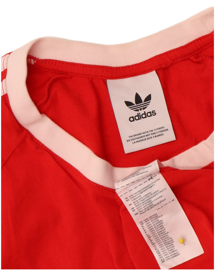 Adidas Herre T-Shirt Top XL Rød Bomuld
