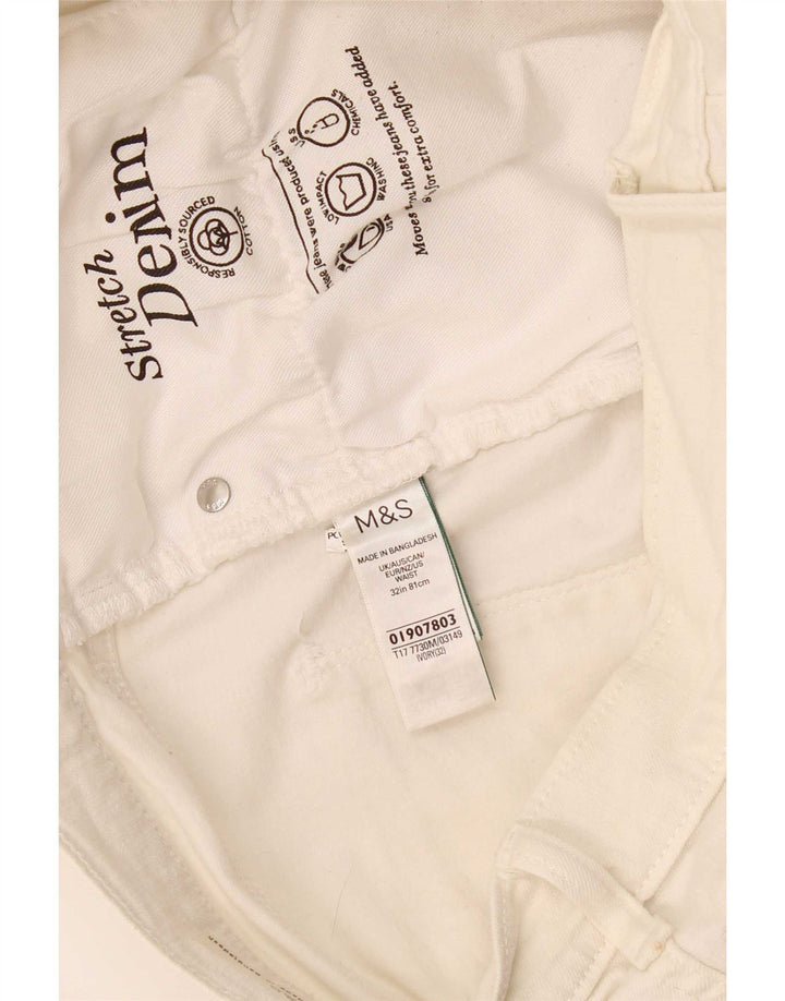 Marks & Spencer Herre denimshorts W32 Medium White Bomuld