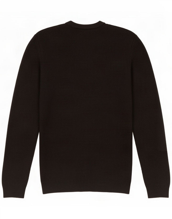 Reiss Herre sweater med rund hals, medium sort uld