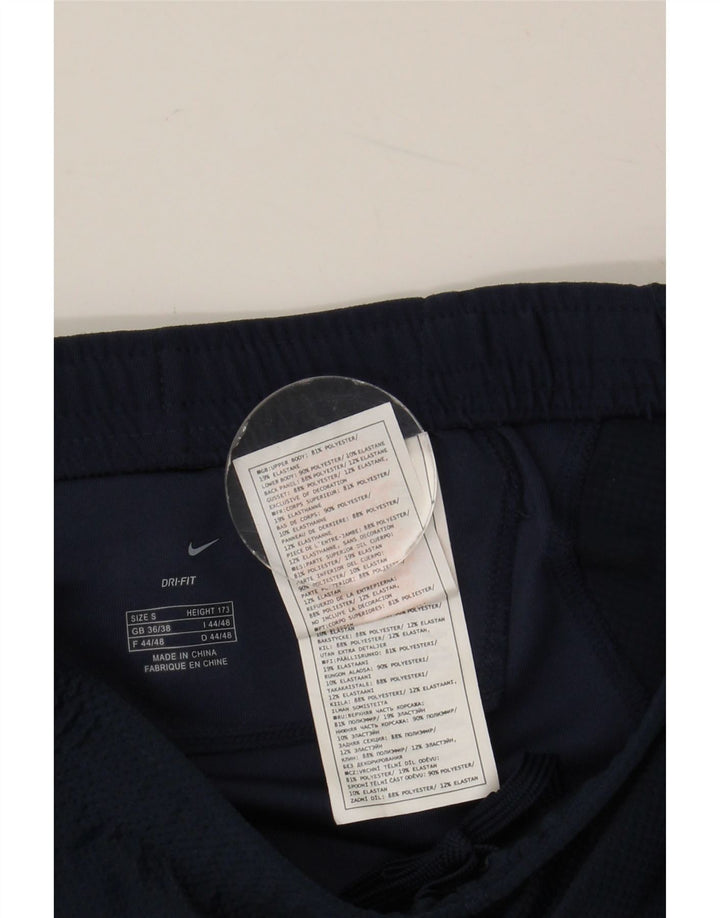 Nike Herre Dri Fit Leggings UK 36/38 Small Navy Blue Polyester