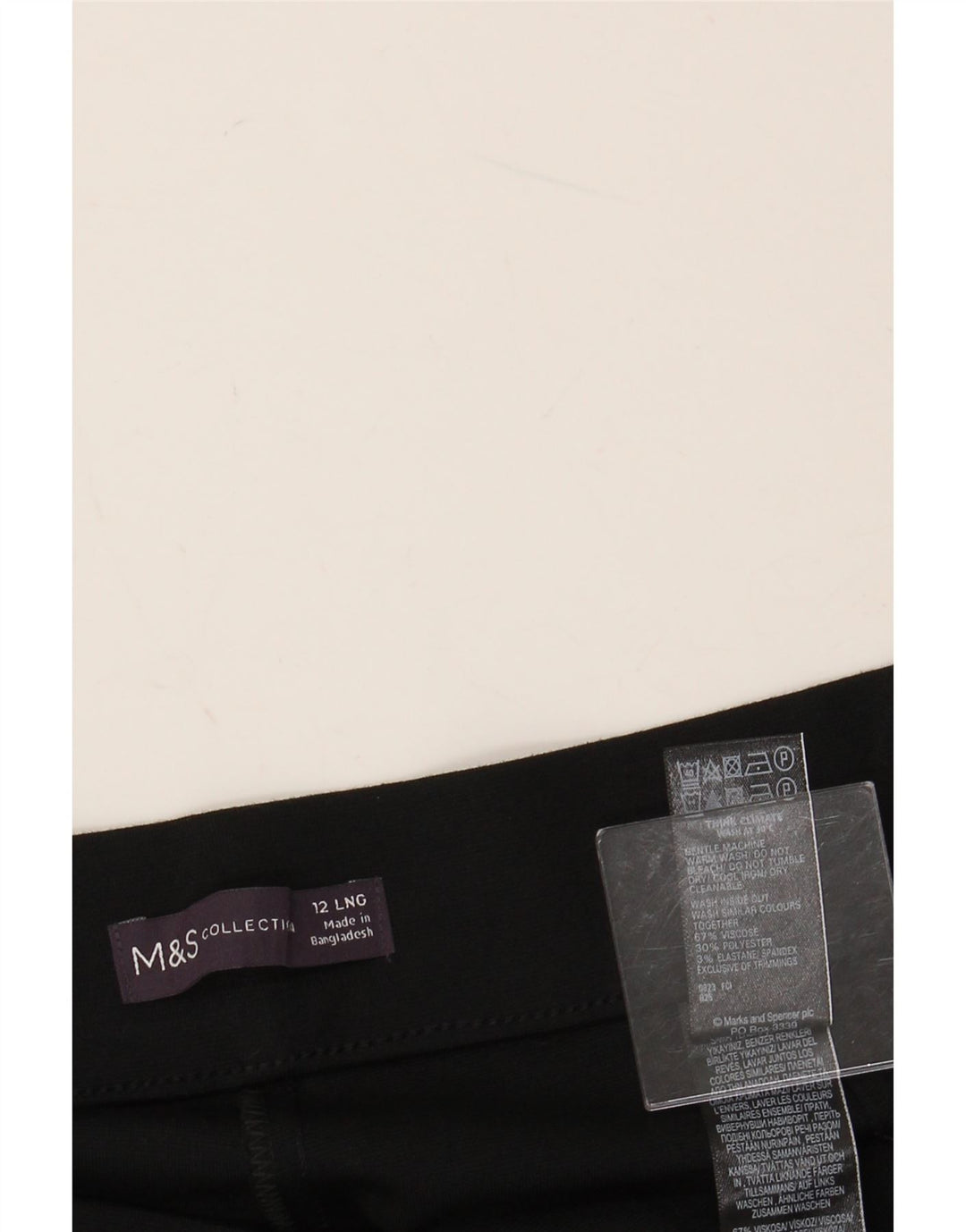 MARKS & SPENCER Lige fritidsbukser til kvinder UK 12 Medium W30 L30 Sort