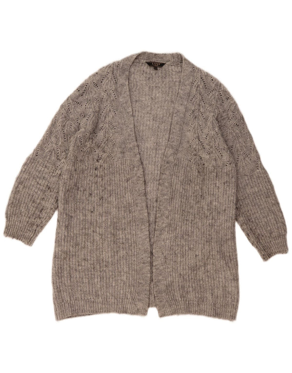 Lipsy Womens Longline Open Cardigan Sweater UK 14 Large Grey Flecked