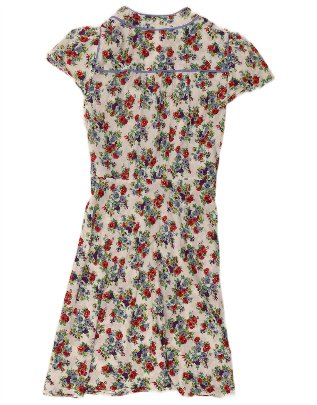 Oasis Dame A-Line Kjole UK 12 Medium White Floral