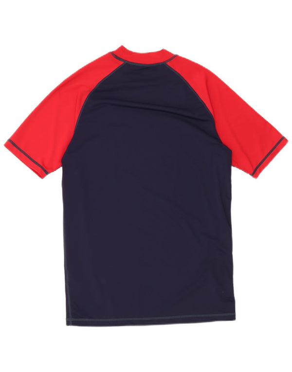 Mountain Warehouse Herre T-shirt Top Small Navy Blue Colourblock Nylon