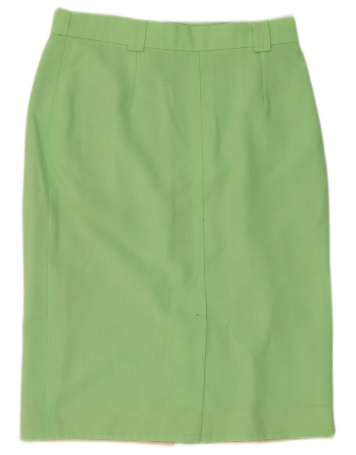 VINTAGE Womens Pegged Pencil Skirt UK 14 Medium W30  Green Polyester