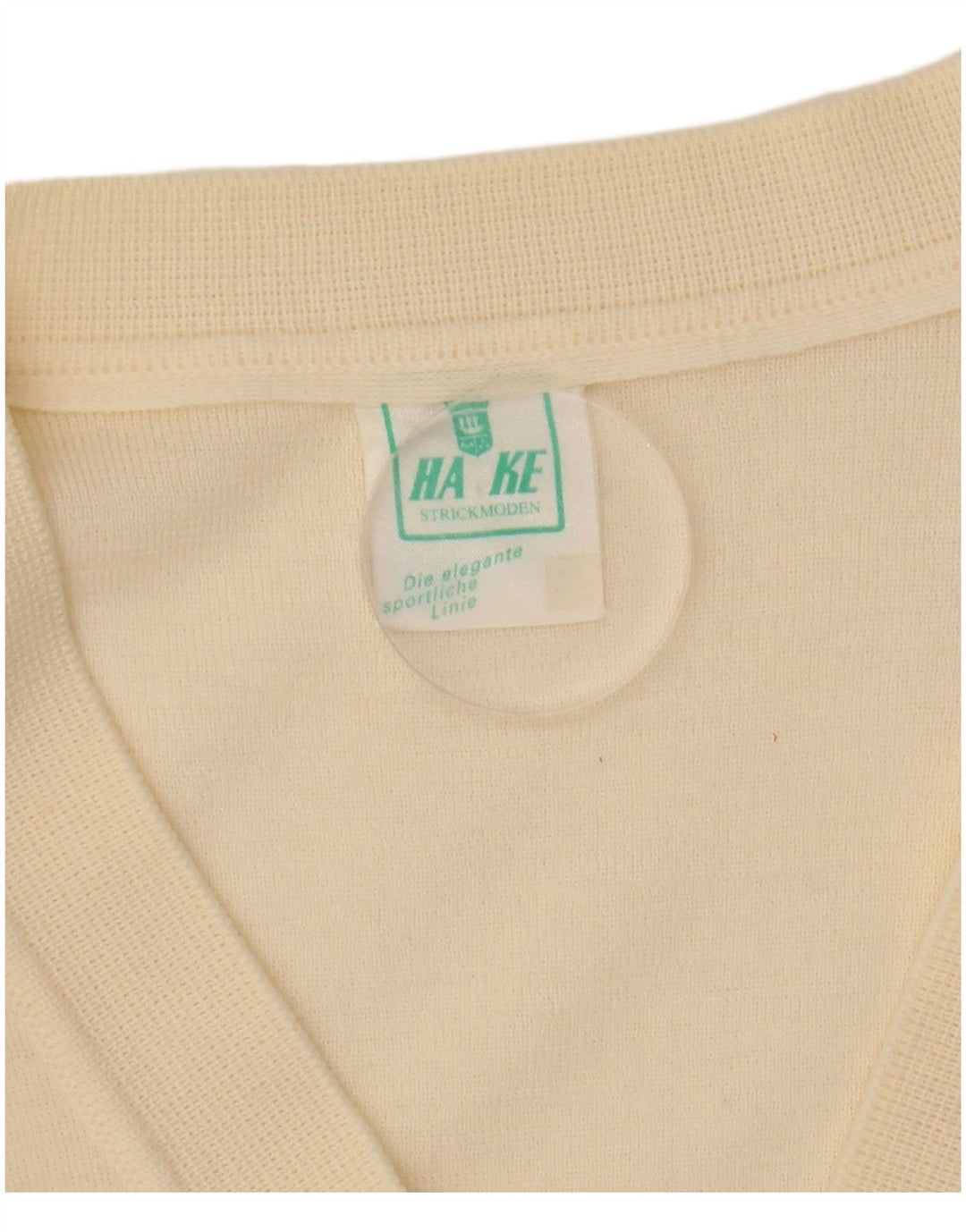 VINTAGE Dame Cardigan Sweater UK 12 Medium Beige