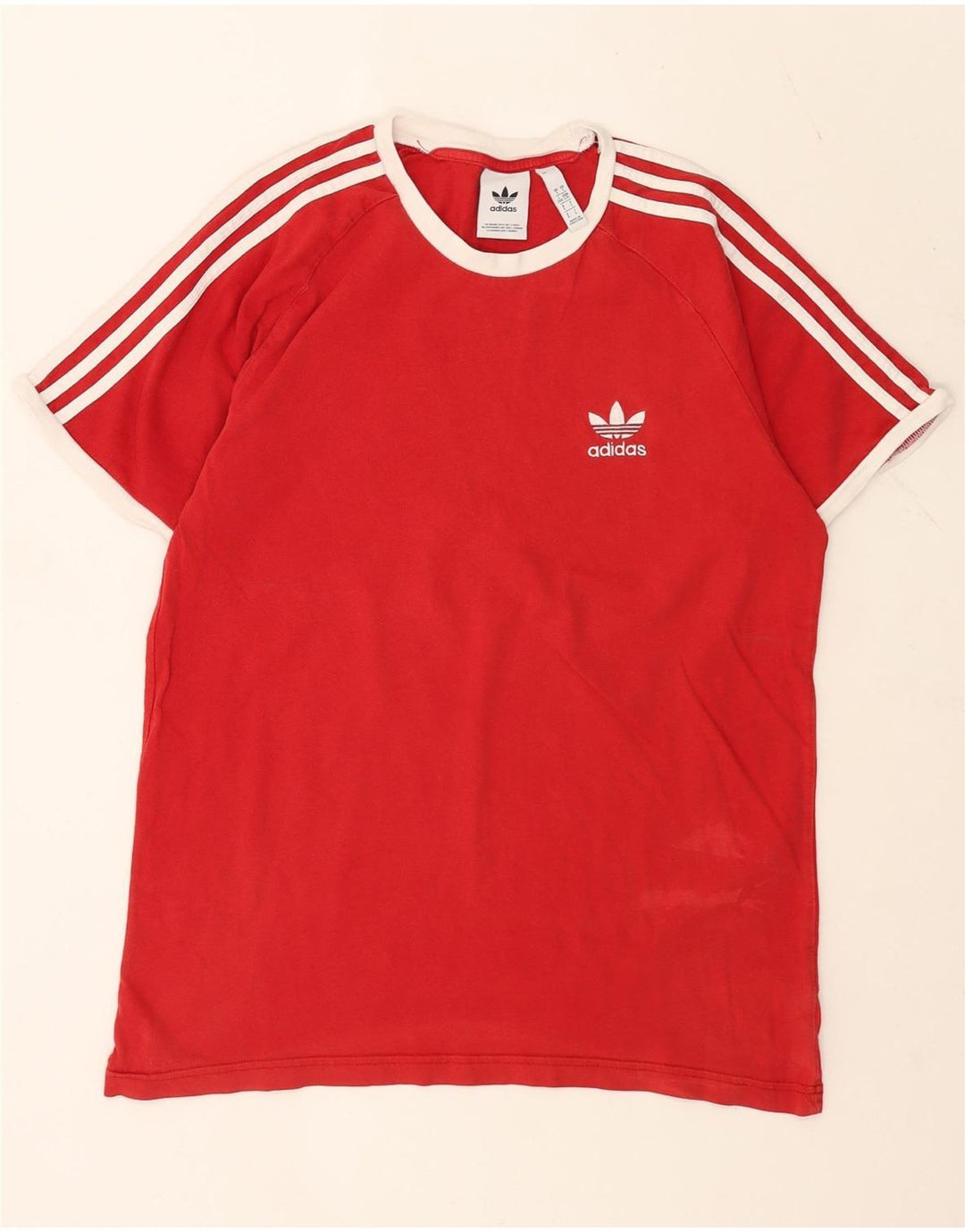 Adidas Herre T-Shirt Top Stor Rød Bomuld