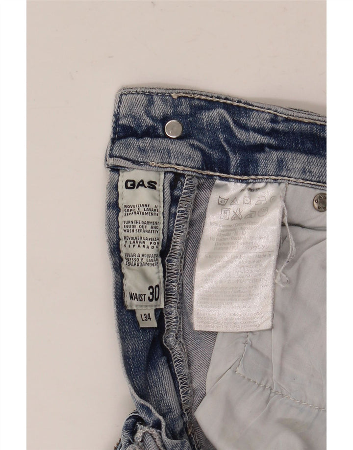 Gas Dame Slim Jeans W30 L34 Blå Bomuld