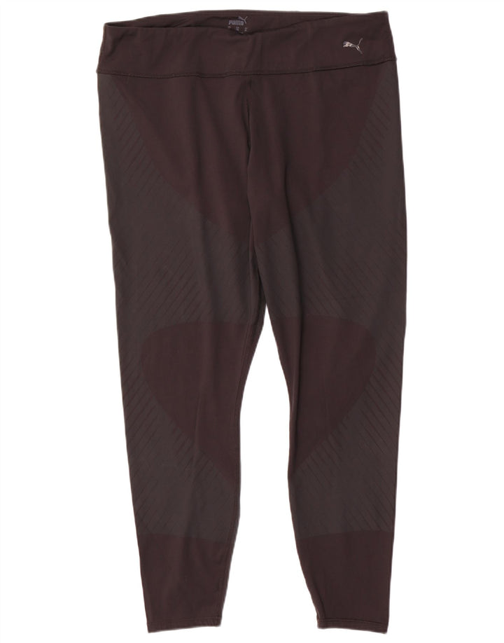 Puma Dame Leggings UK 18 XL Sort Colourblock