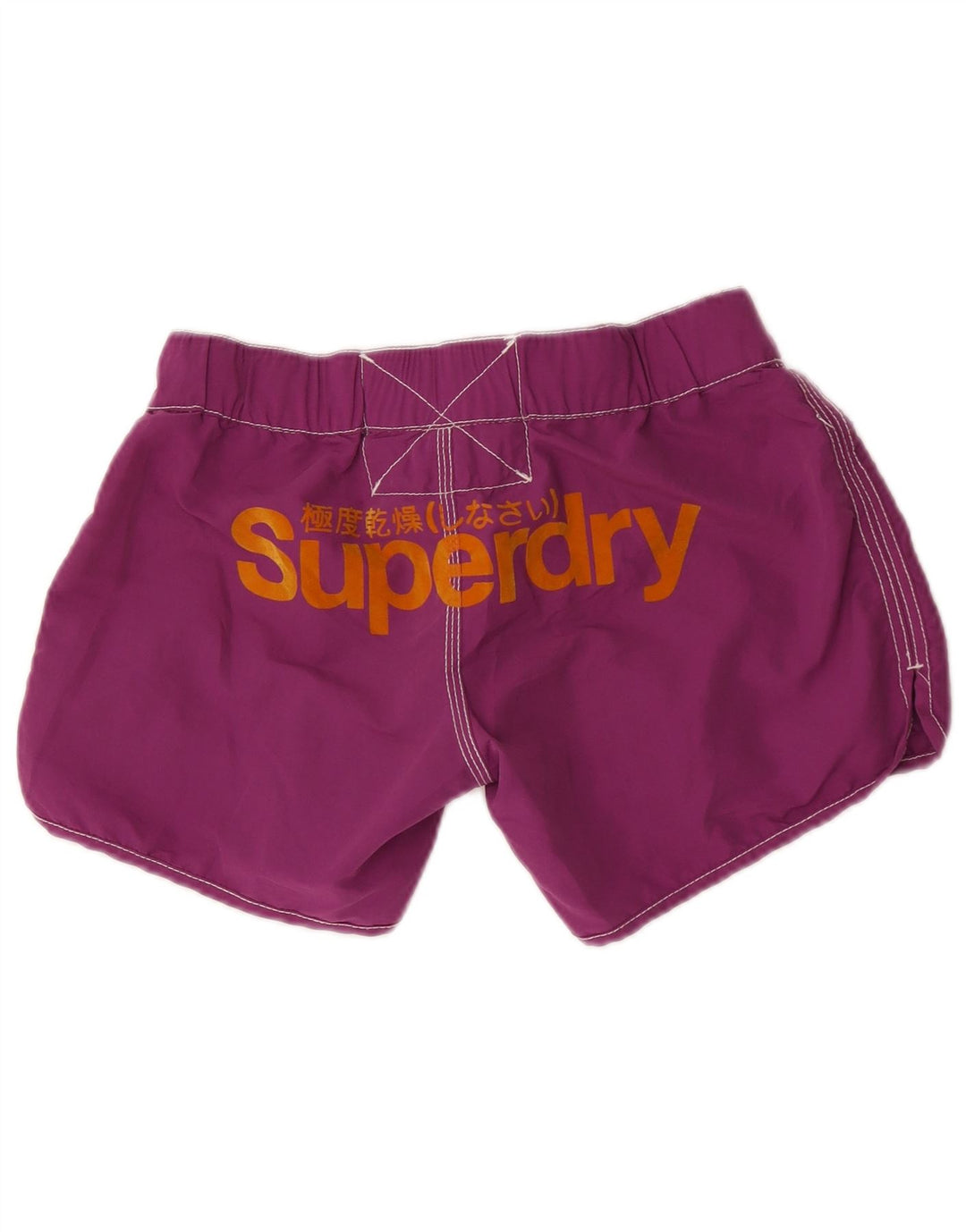 Superdry grafiske svømmeshorts til kvinder UK 12 medium lilla polyester